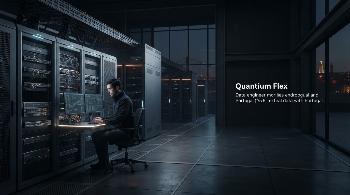 Quantium Flex — painel de análise de dados financeiros em ambiente escuro